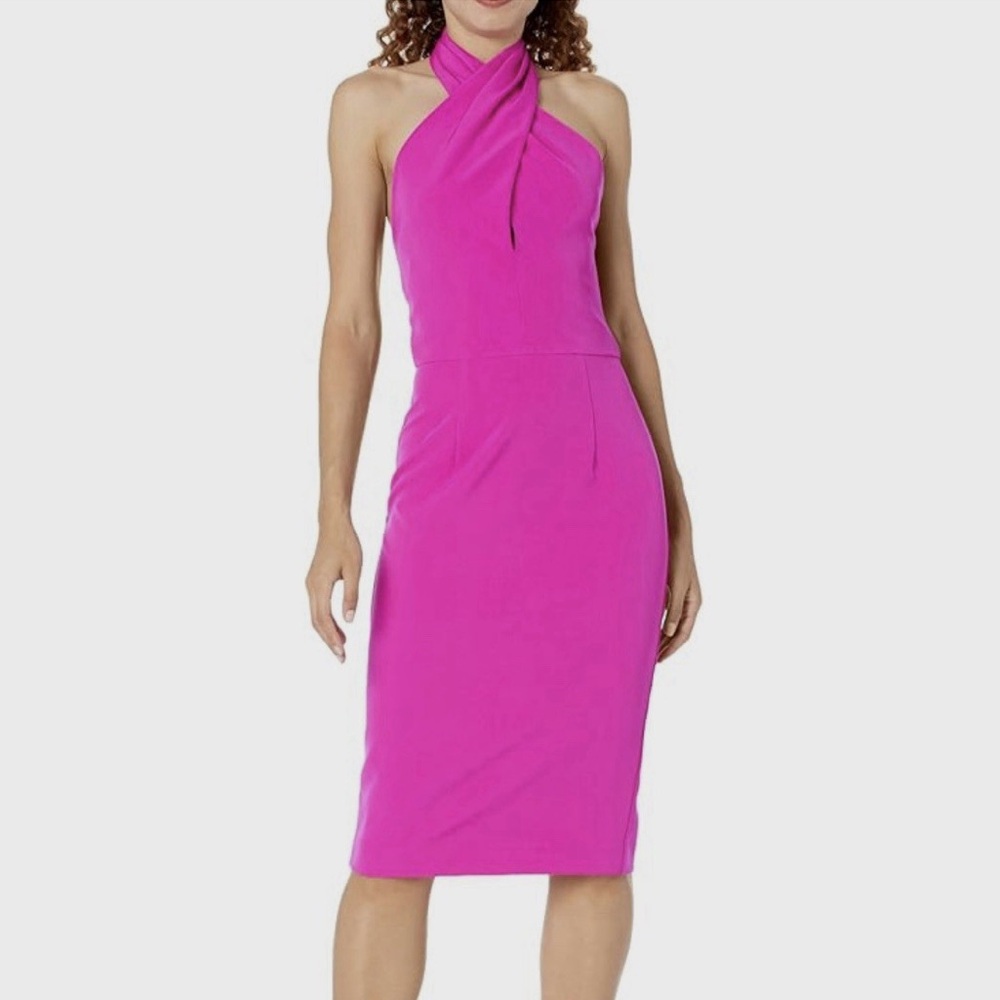 Black Halo Samara Sheath Halter Dress